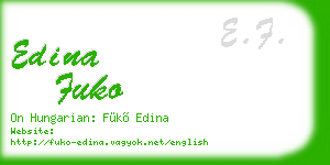 edina fuko business card